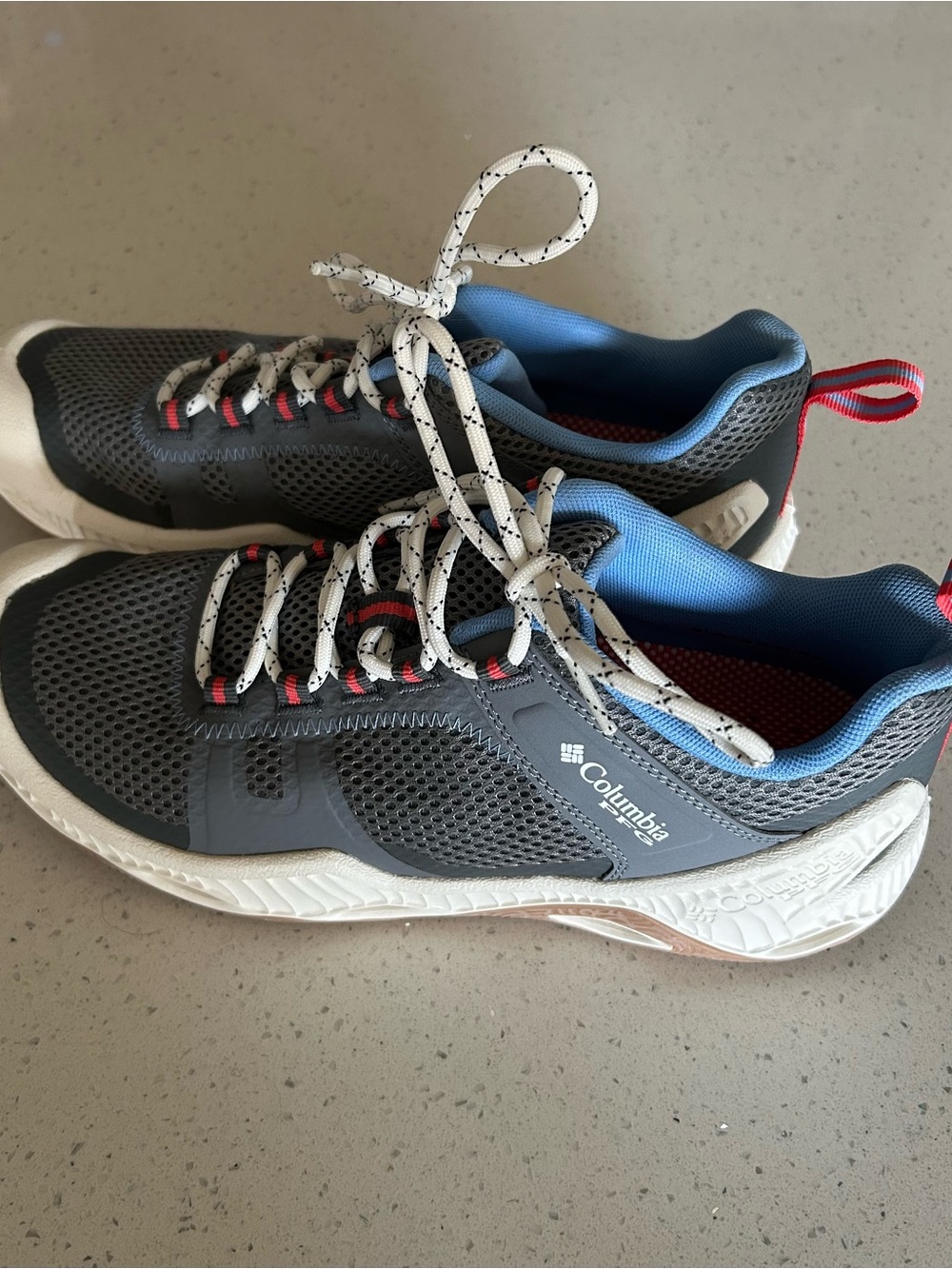 Columbia Womens Gray and Blue Lightweight Walking Shoes